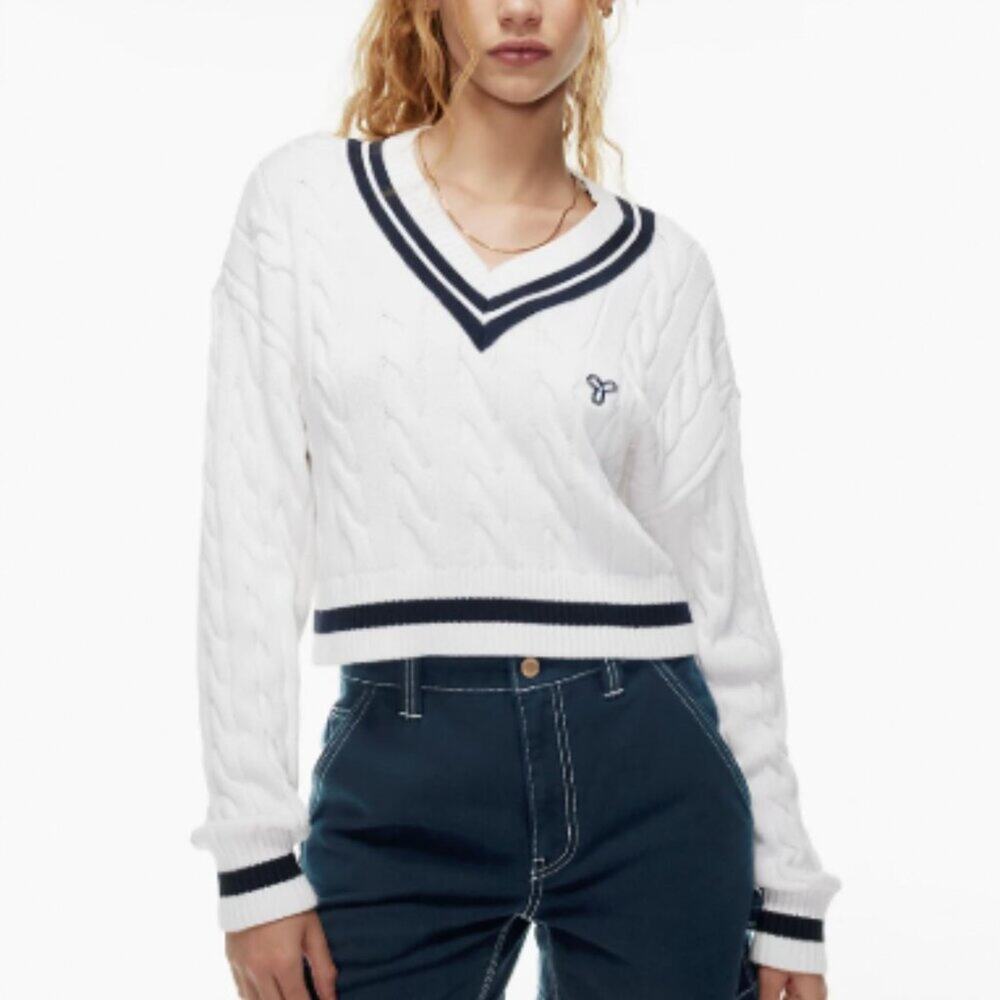 Aritzia TNA Clay Sweater Ribbed Knit